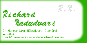 richard nadudvari business card